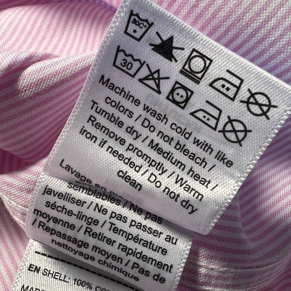 UNTUCKit Mens Small Pink Striped Cotton Dress Shirt Wrinkle Free Regular Fit - Picture 5 of 8